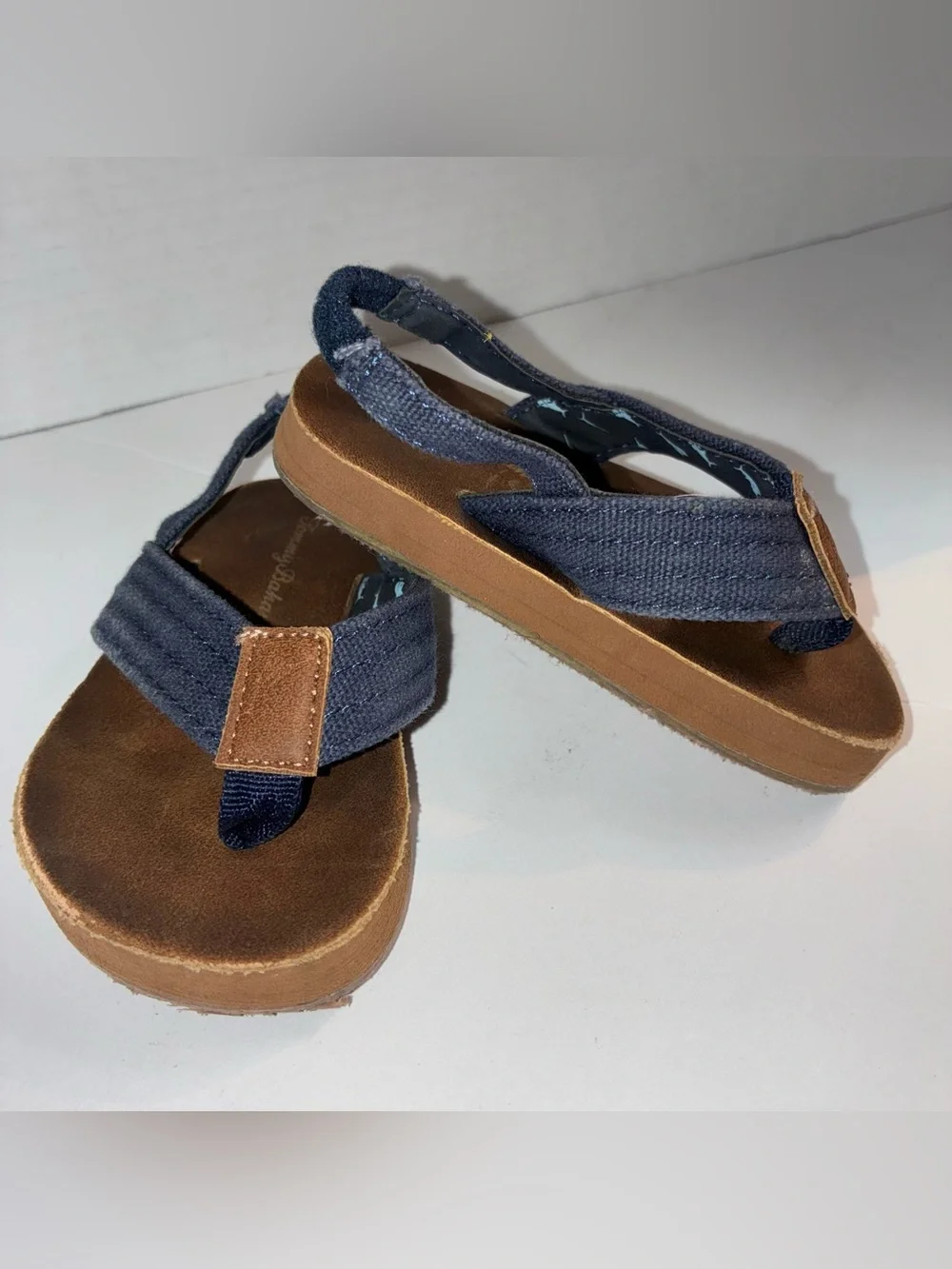 Tommy Bahama Blue Toddler Flip Flops Sandles Size 7
